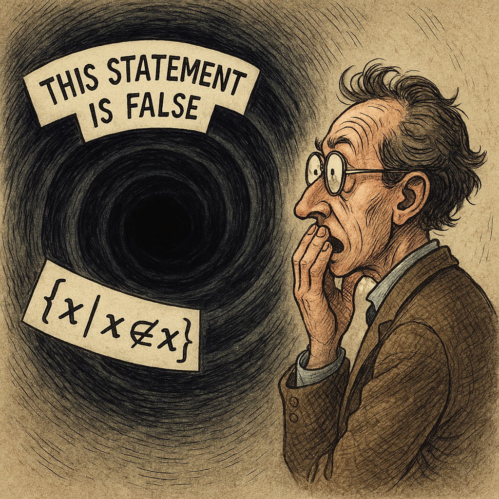 A curios mathematician seeing a blackhole of self-referential paradoxes.